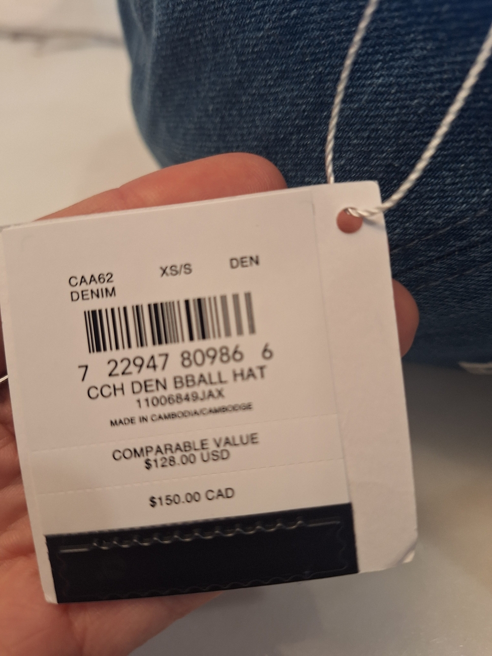 Coach Denim Blue Baseball Cap NWT - Picture 5 of 5